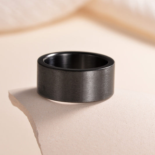 Stocky Daily Wear Ring - Black