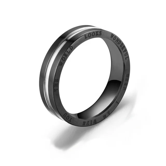 Black Chevalière Ring