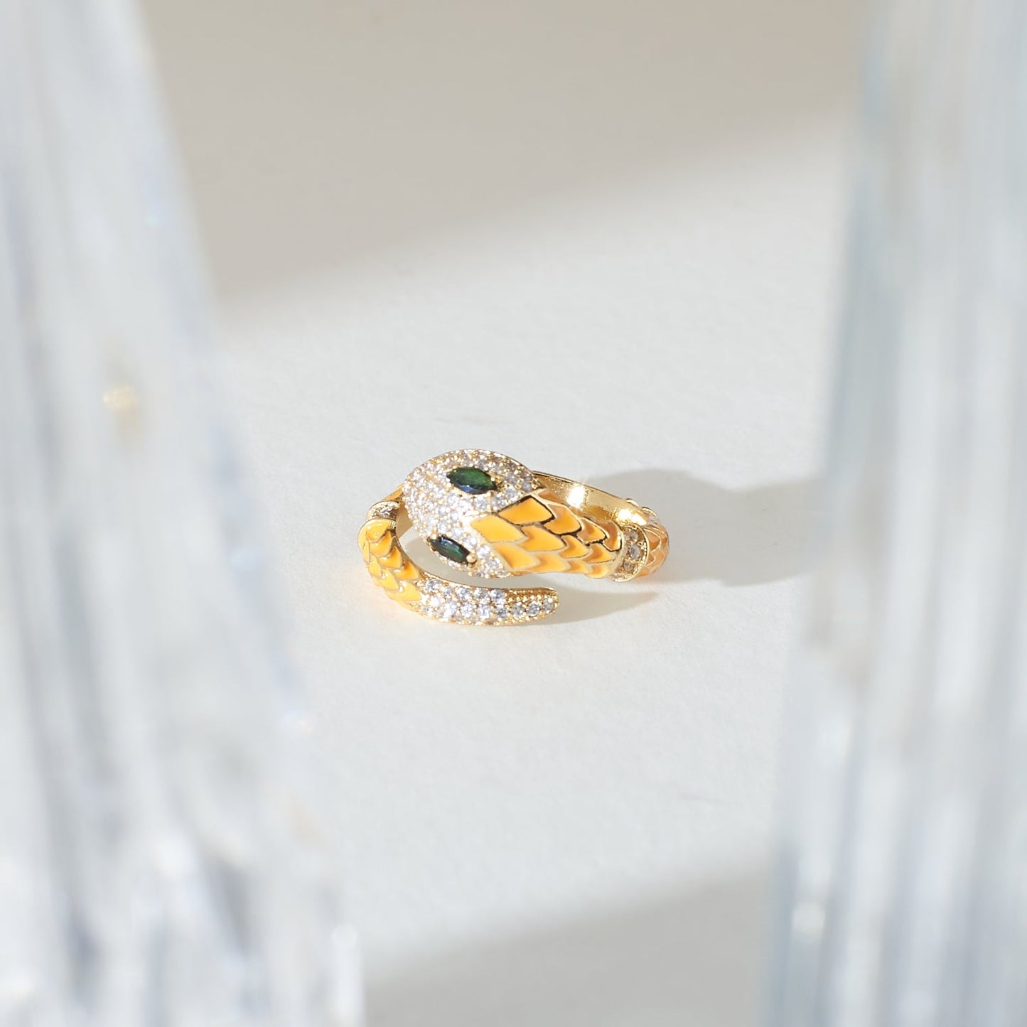 Amber Snake Ring