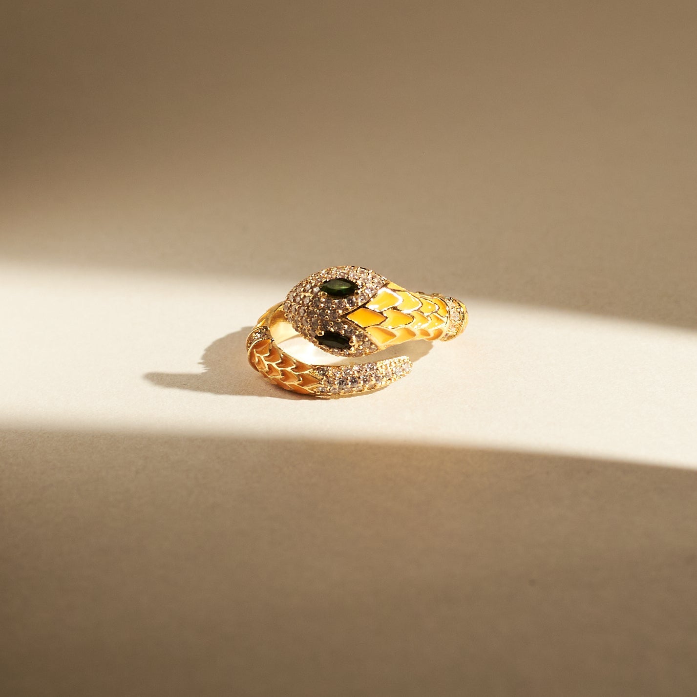 Amber Snake Ring