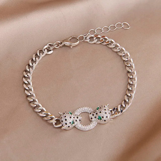 Amara Bracelet and Necklace Combo - Silver