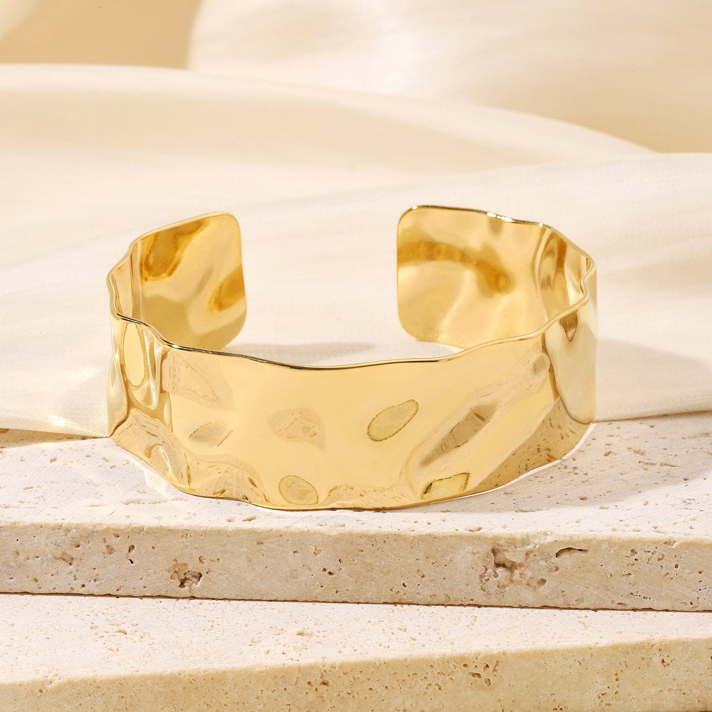 Twilight Textured Gold Cuff