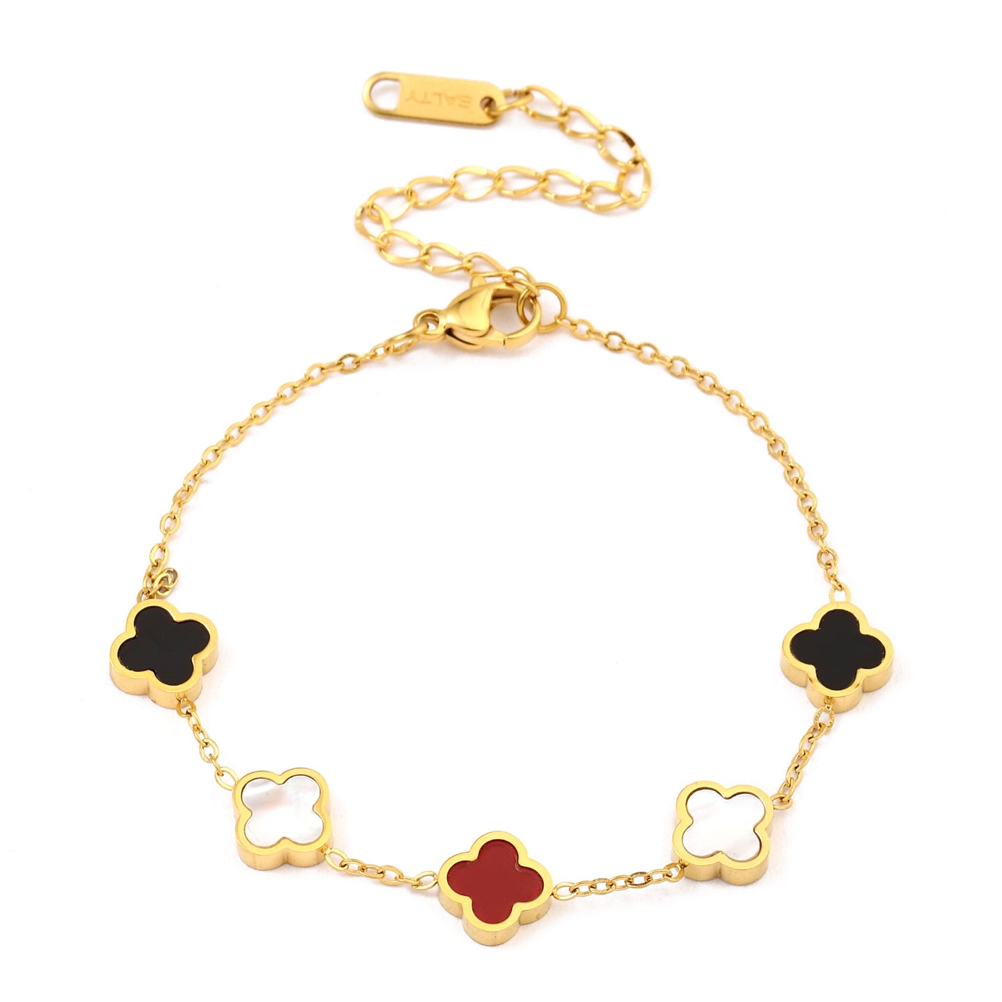 Cherish Clover Multicolor gold Bracelet