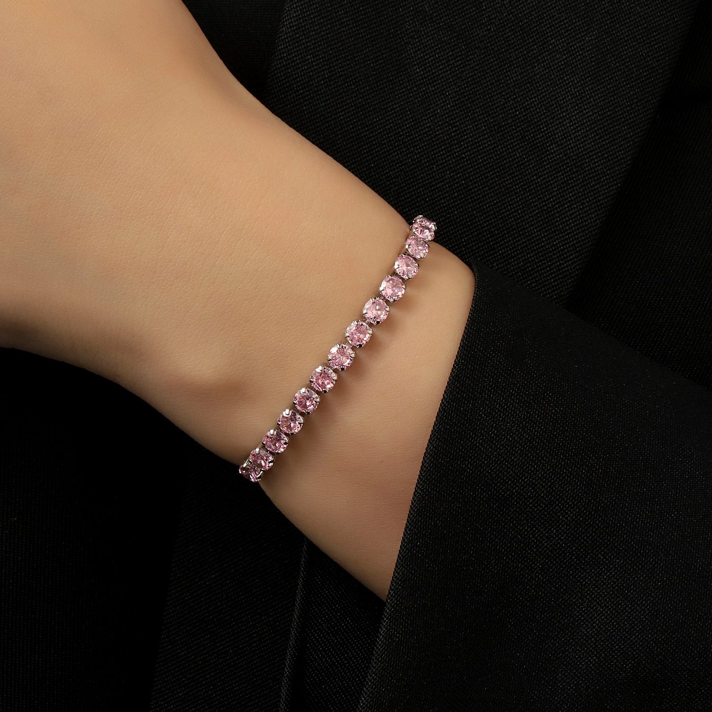 Aeri Pink Tennis Bracelet