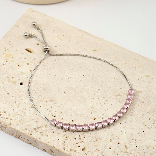 Aeri Pink Tennis Bracelet