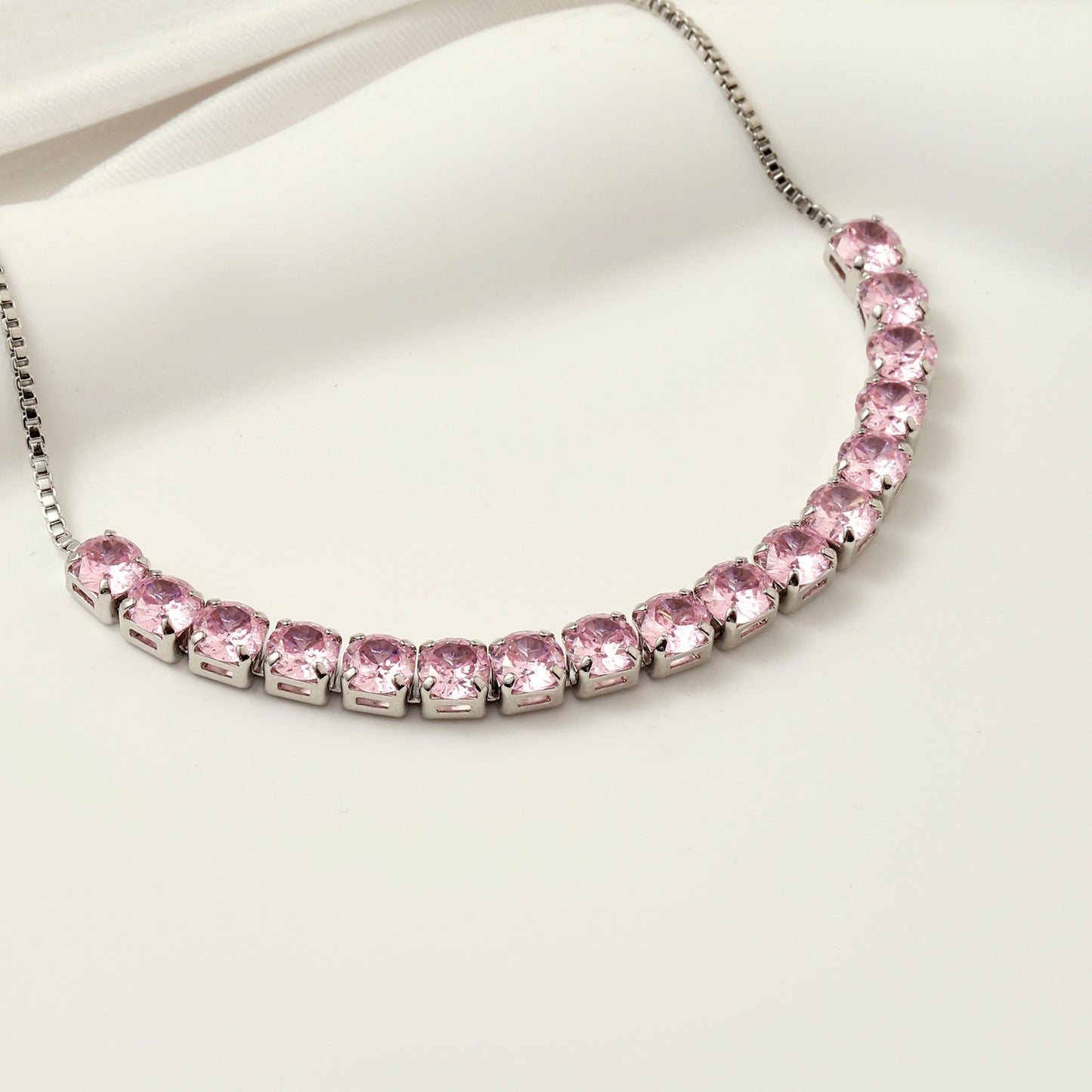 Aeri Pink Tennis Bracelet