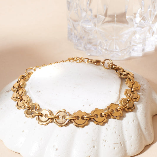 Celestial Chain Gold Bracelet