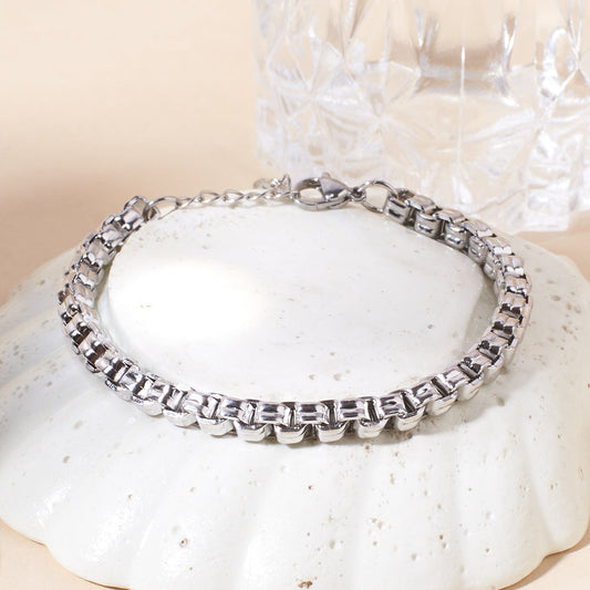 Bold Link Silver Bracelet