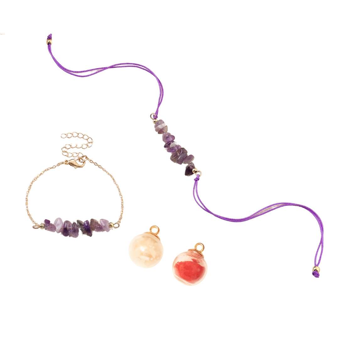 Amethyst Rakhi for Bhaiya and Bhabhi