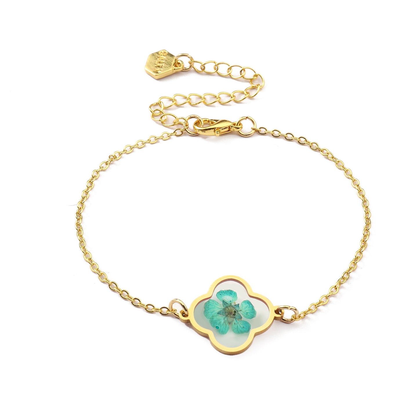 Tranquil Resin Gold Bracelet - Blue