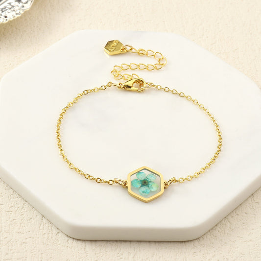 Blue Moon Resin Gold Bracelet