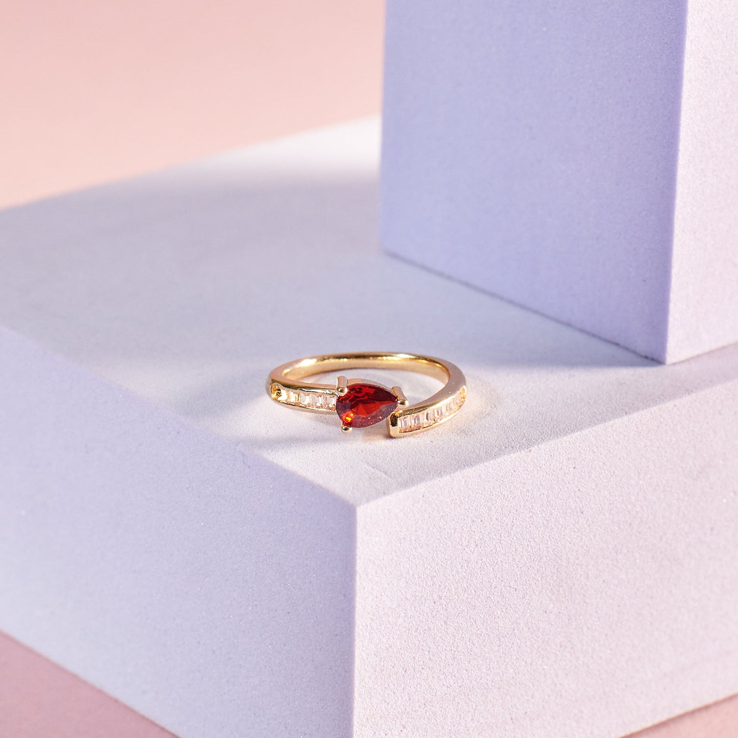 Burgundy Blaze Ring