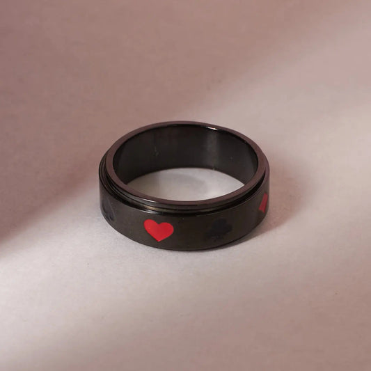 Card Shark Signet Black Ring