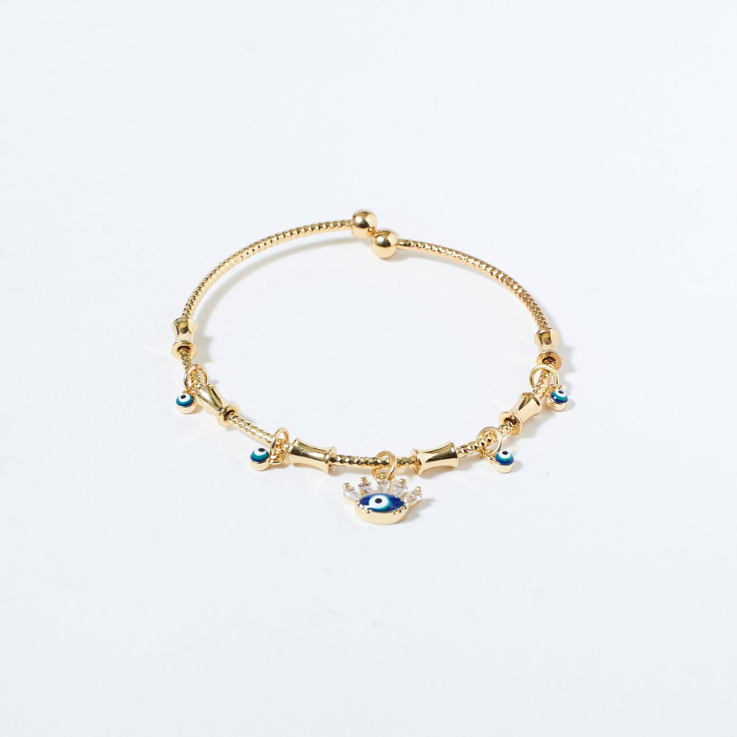 Chic Evil Eye Tassel Bangle