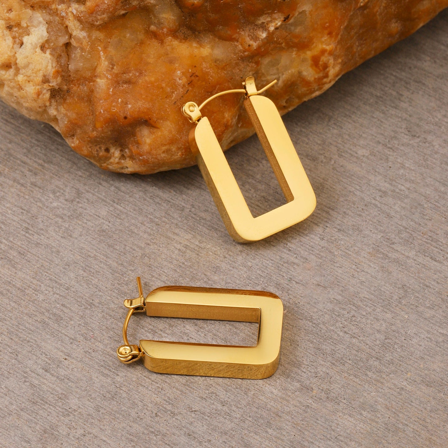 Country Retreat Gold Hoop Earring