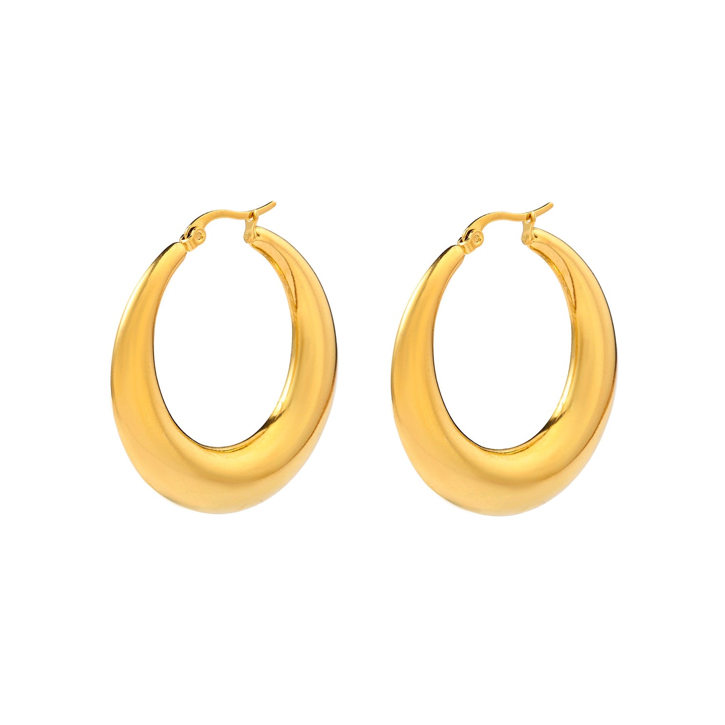 Cherubic Gold Hoop Earring