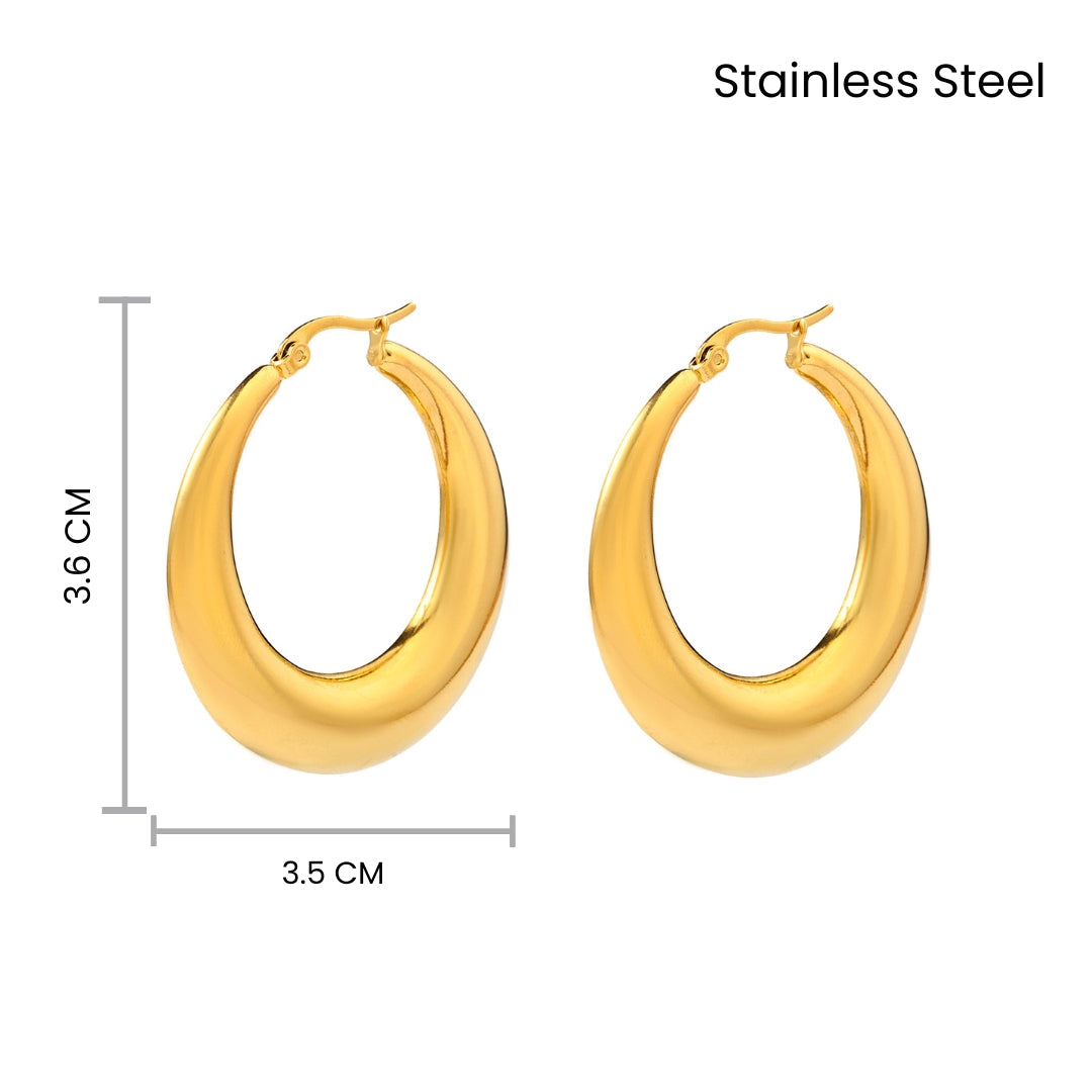 Cherubic Gold Hoop Earring