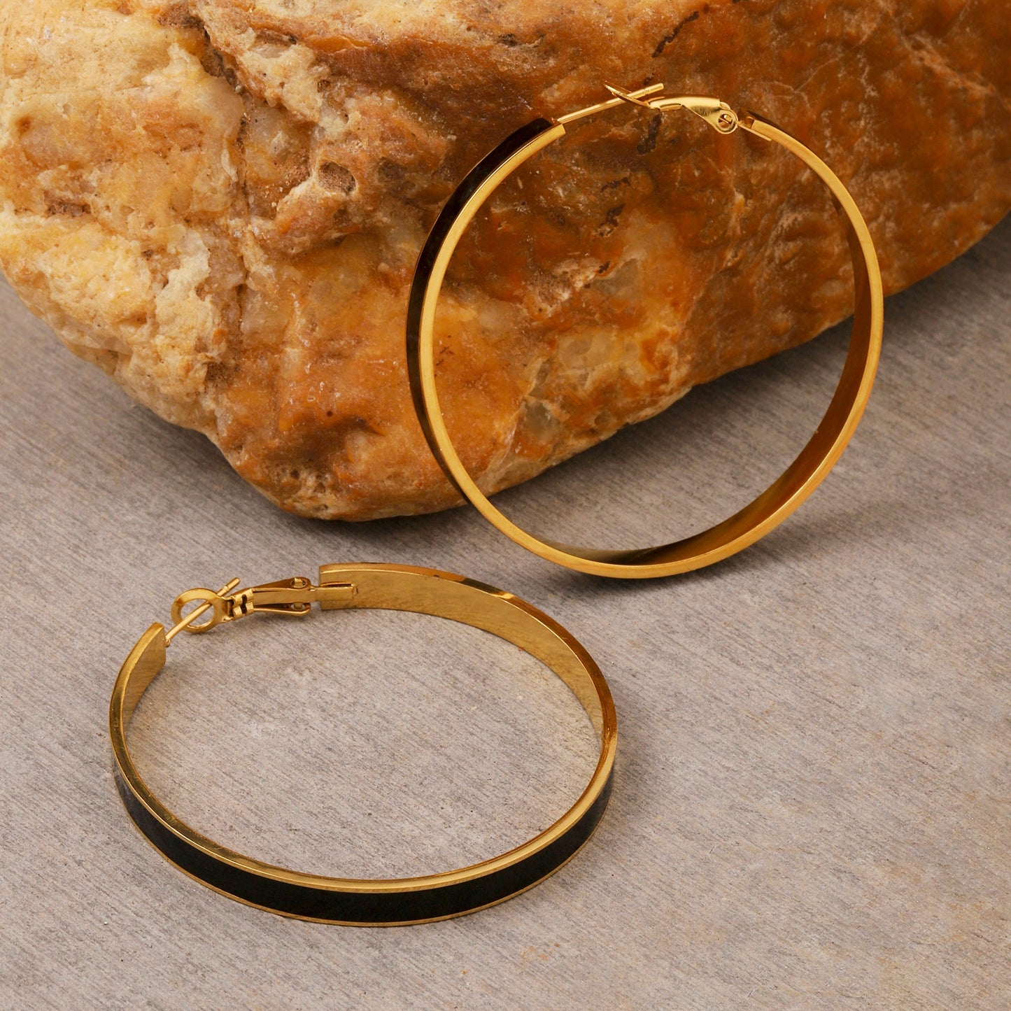 Uplifted Gold Hoop Earring