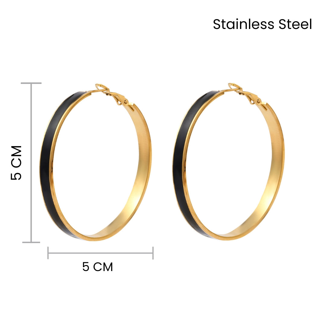 Uplifted Gold Hoop Earring