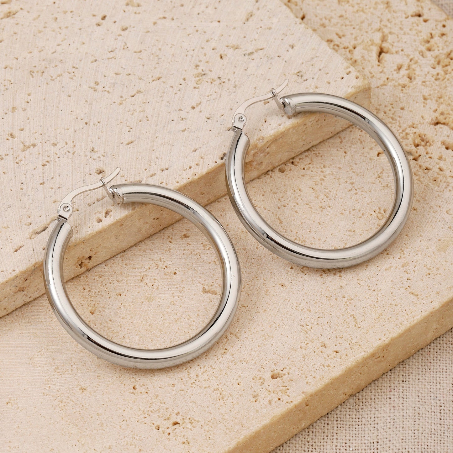 Sumptuous Silver Hoop Earring