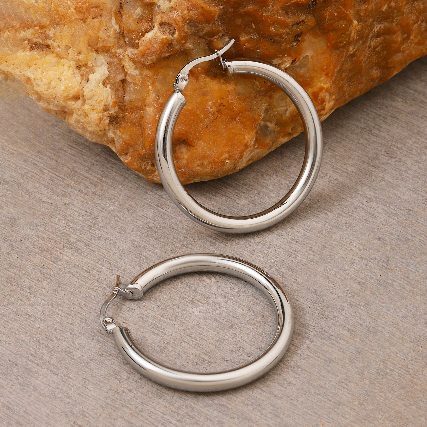 Sumptuous Silver Hoop Earring