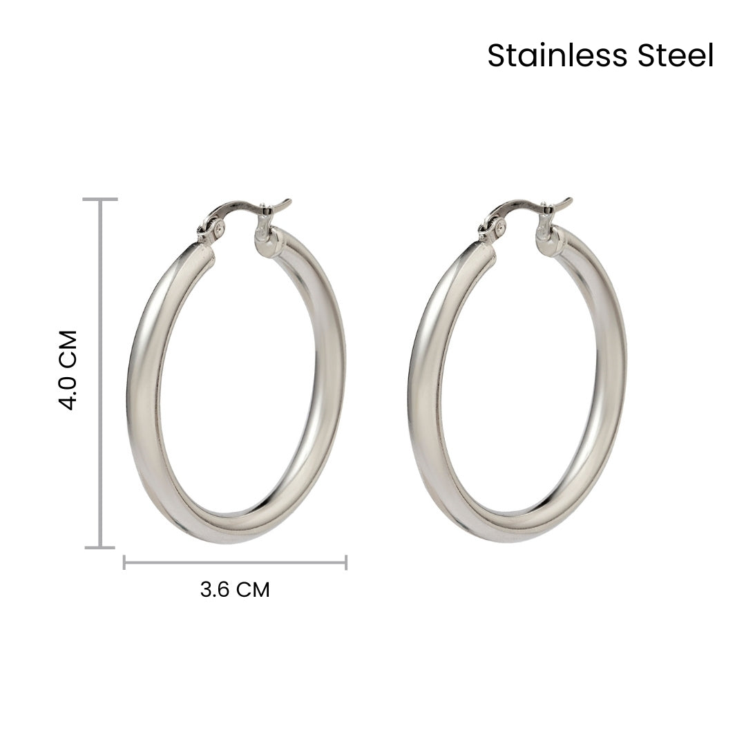 Sumptuous Silver Hoop Earring