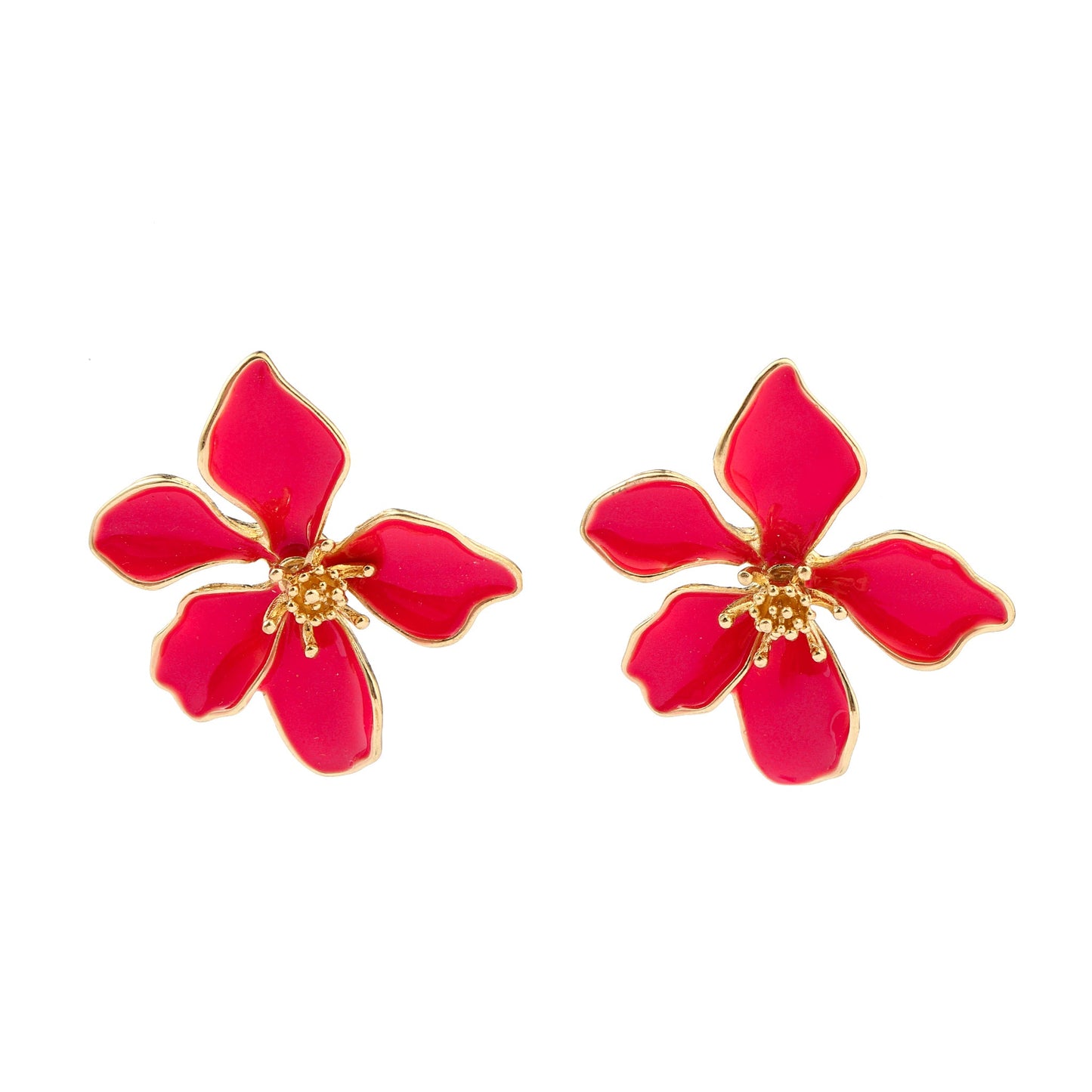 Colossal Pink Luxury Gold Earring