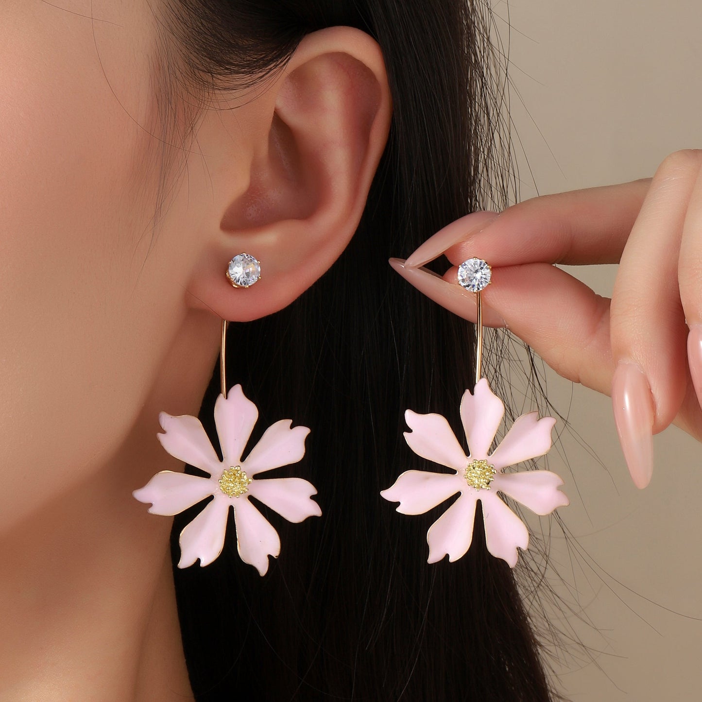 Blush Spring Luxury Gold Earring