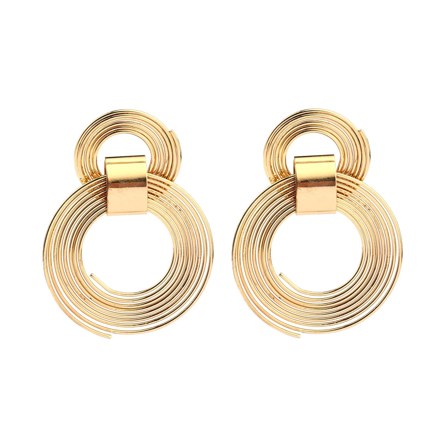 Affable Round Gold Earring