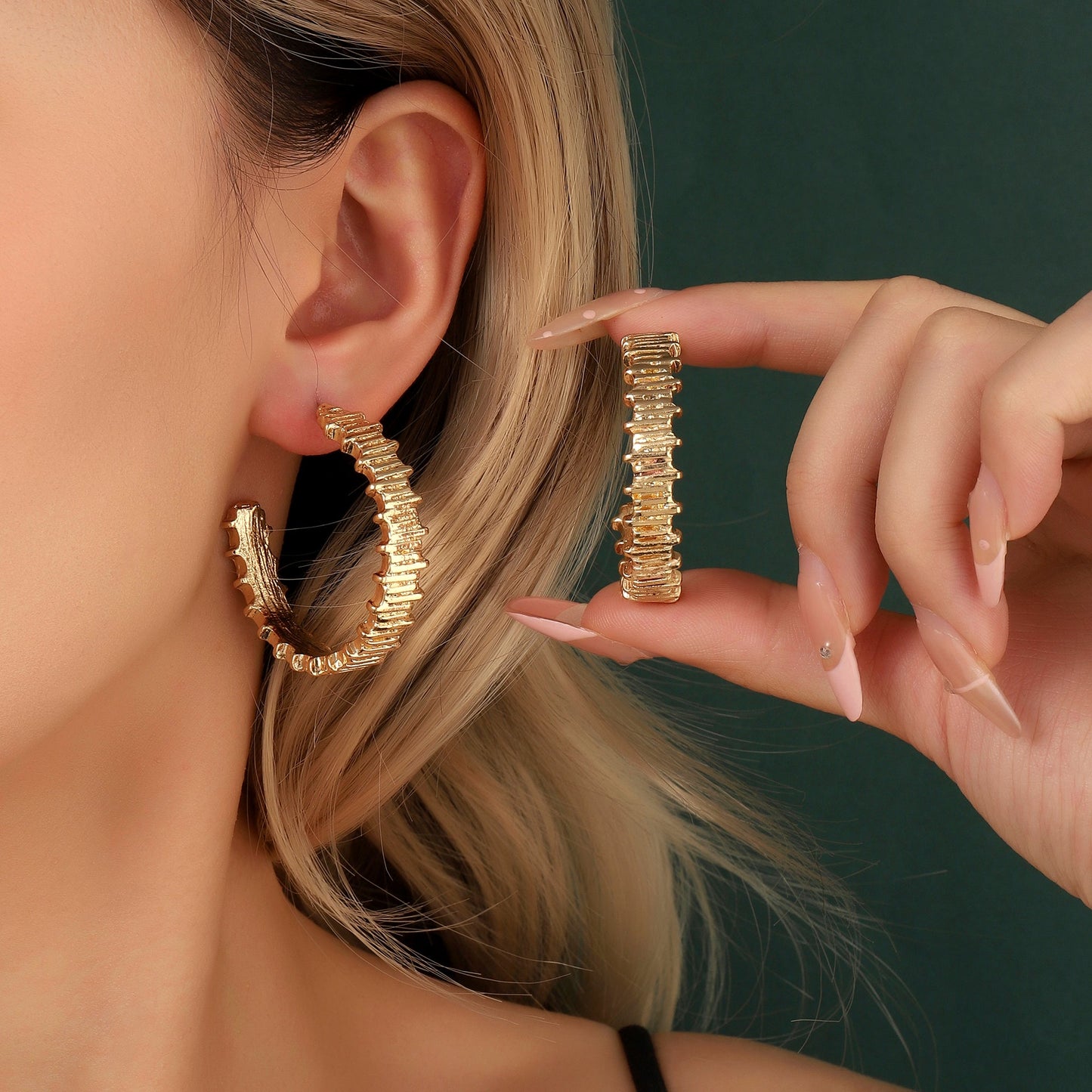 Supple Luxury Gold Hoop Earring