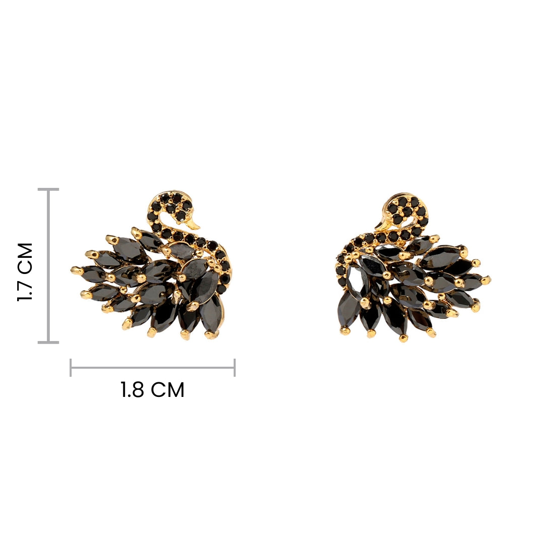 Swan Lake Black Earrings