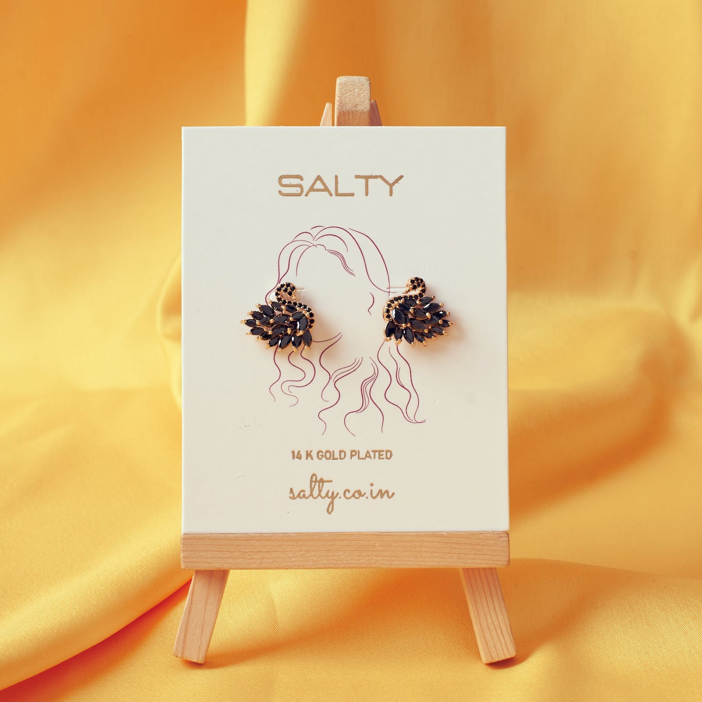 Swan Lake Black Earrings