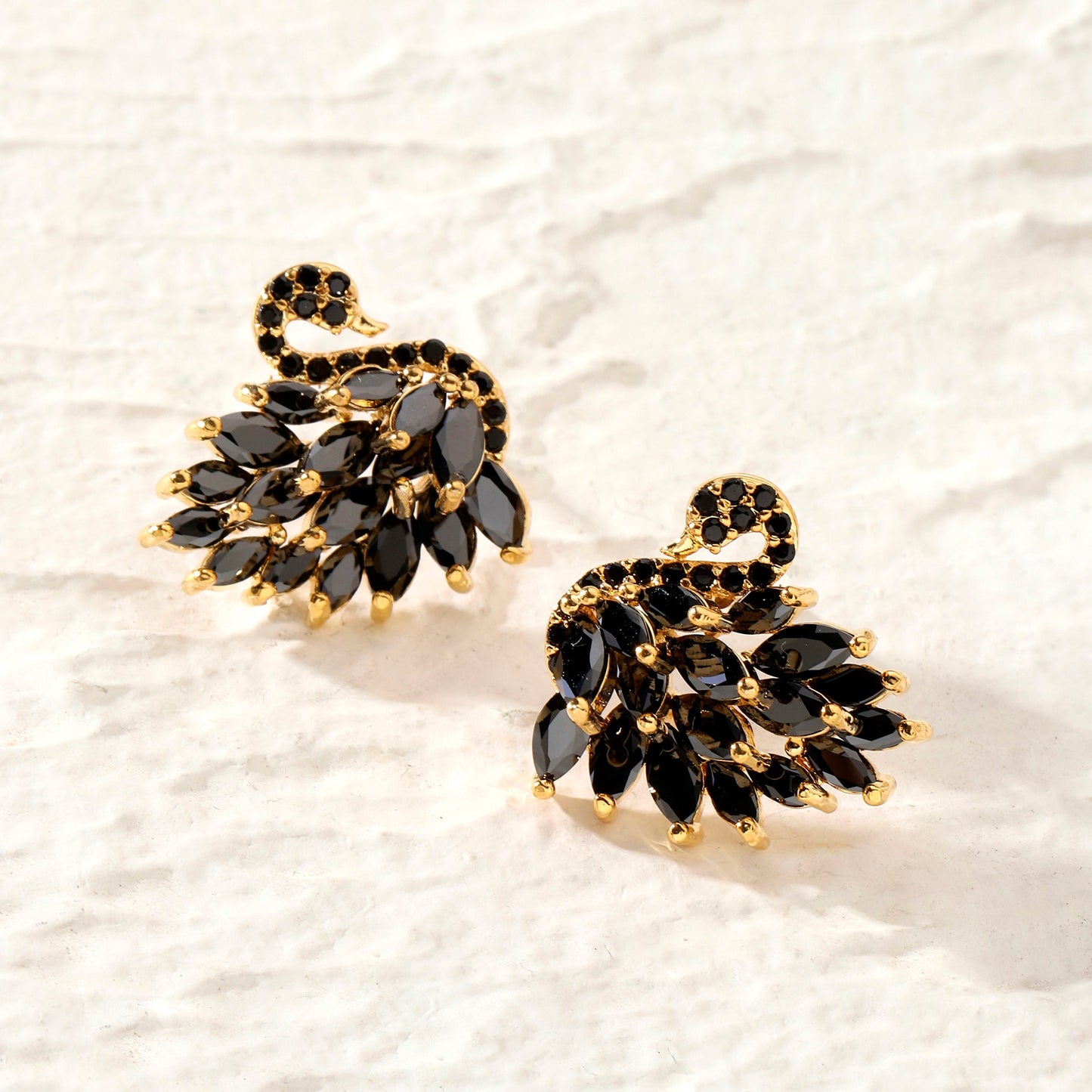 Swan Lake Black Earrings