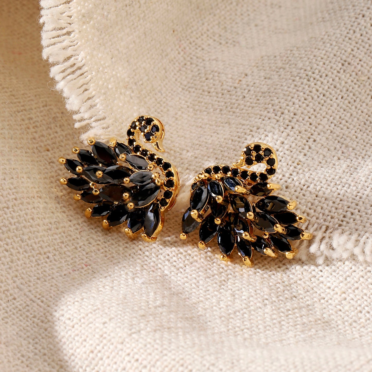 Swan Lake Black Earrings