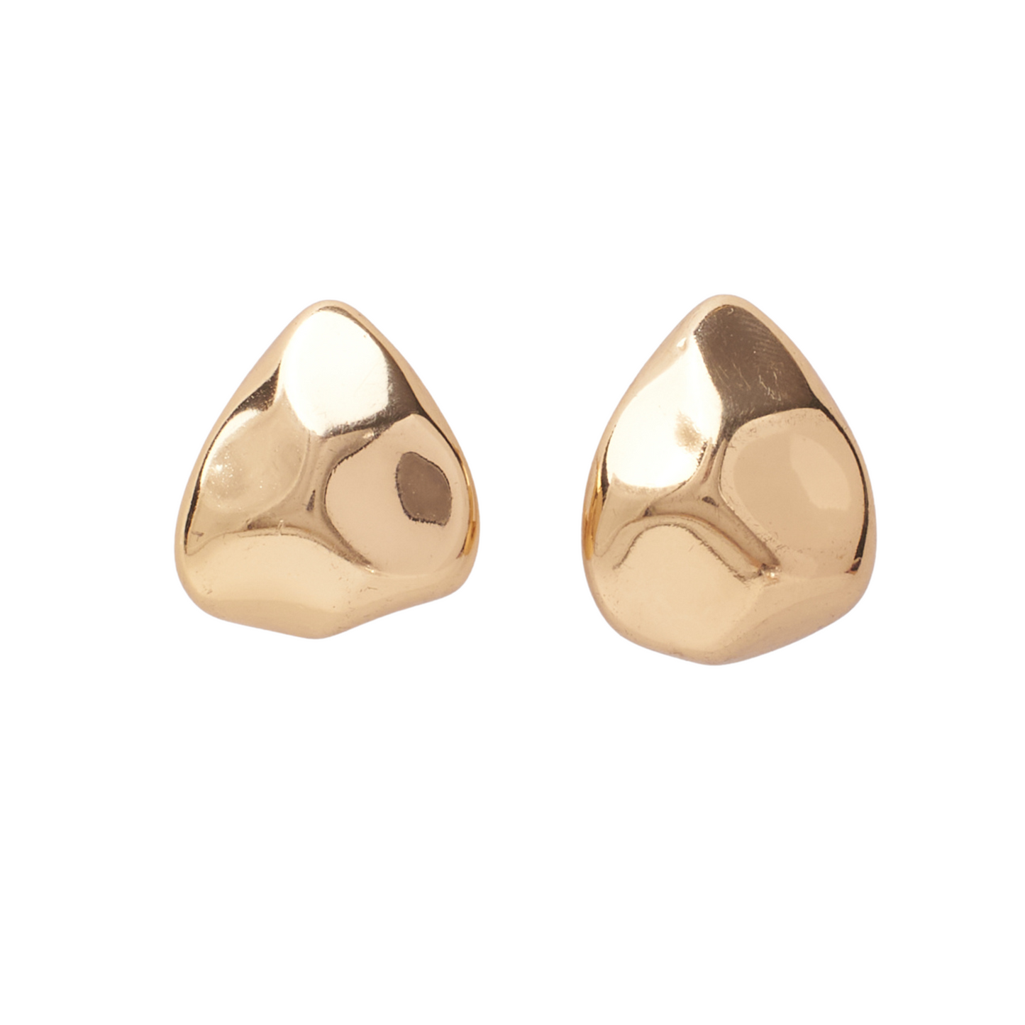 Angular Elegance Gold Earrings