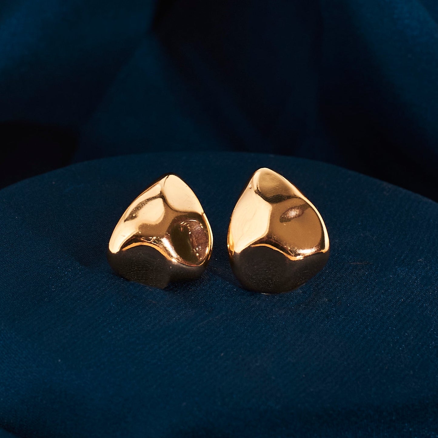 Angular Elegance Gold Earrings