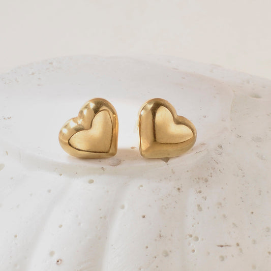 Tender Heart Gold Earrings