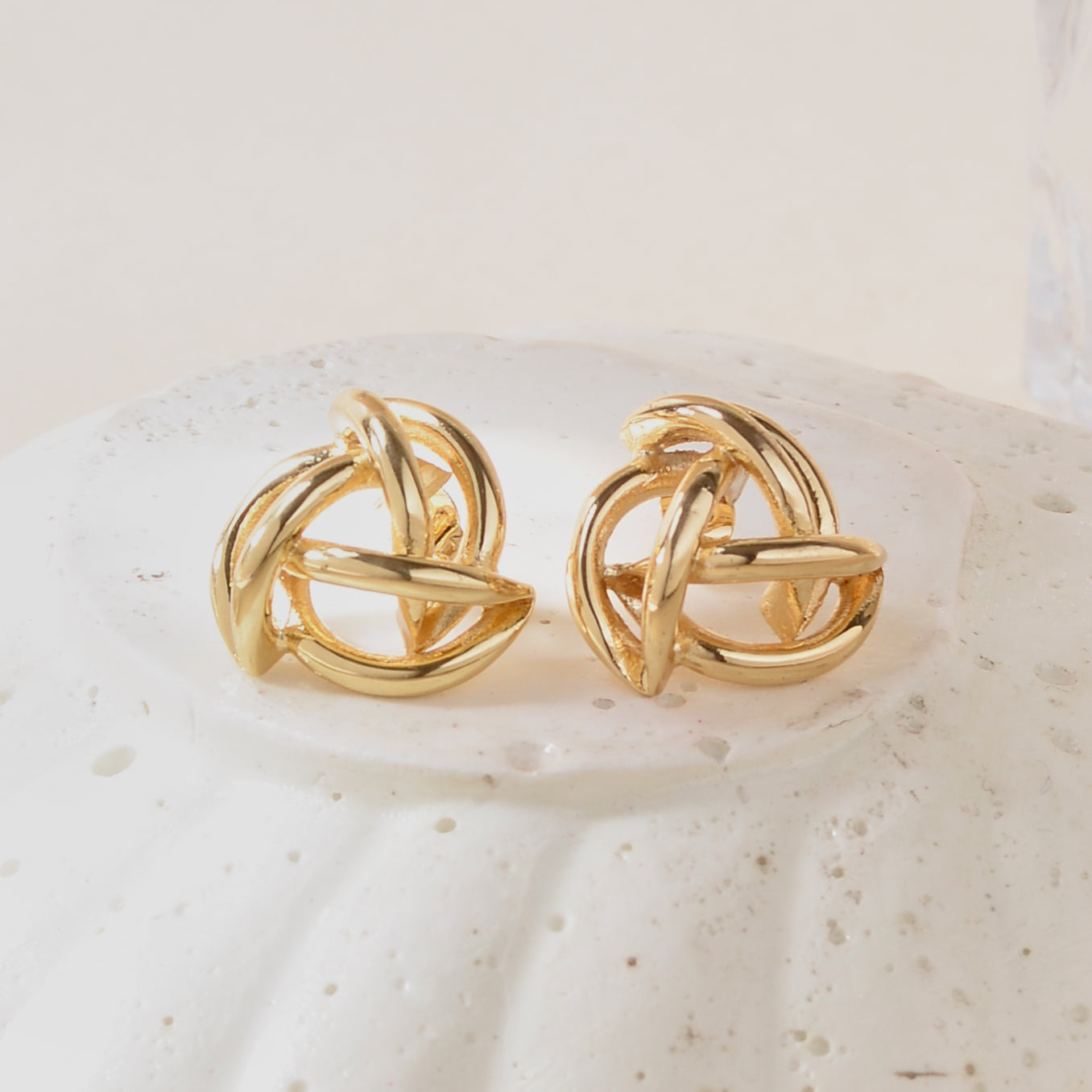 Symbolic Statement Gold Earrings