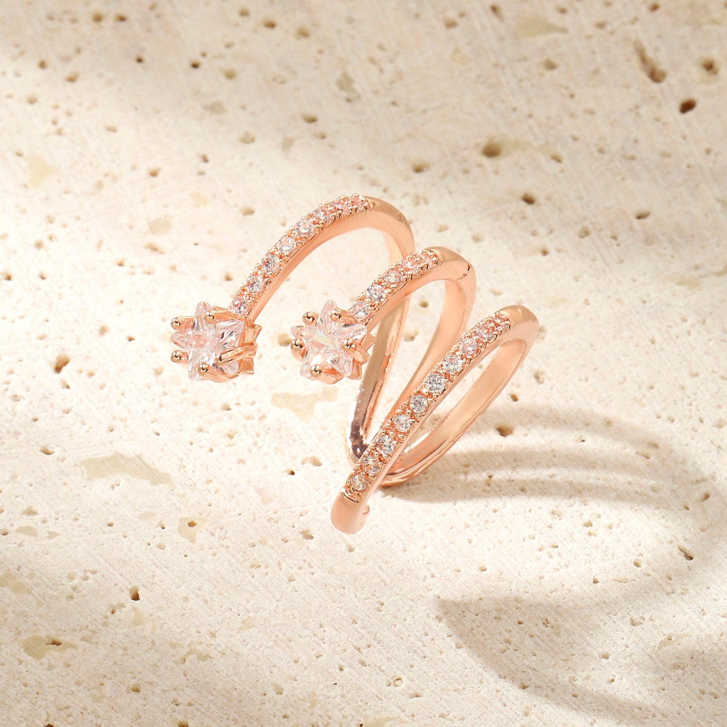 Chic Chaos Ear Cuff - Rose Gold