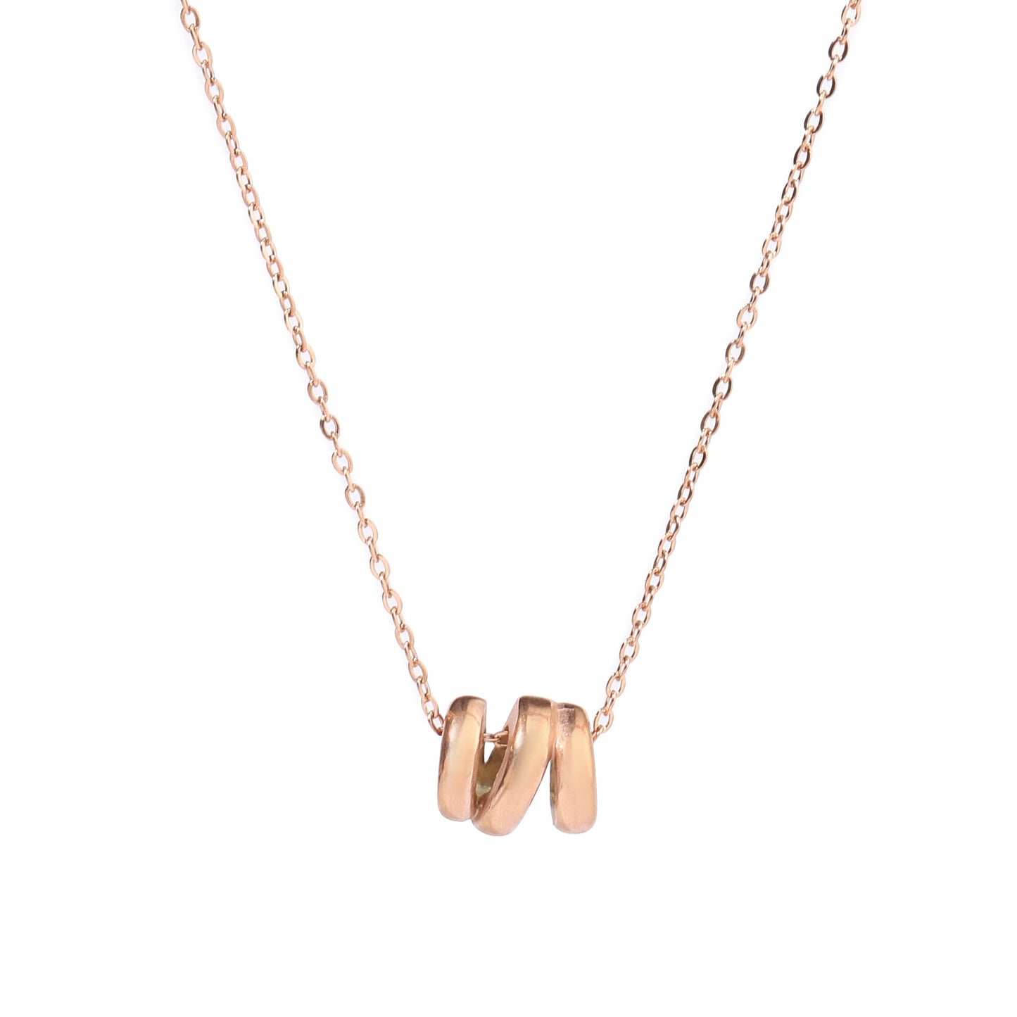 Swirl Rose Gold Necklace