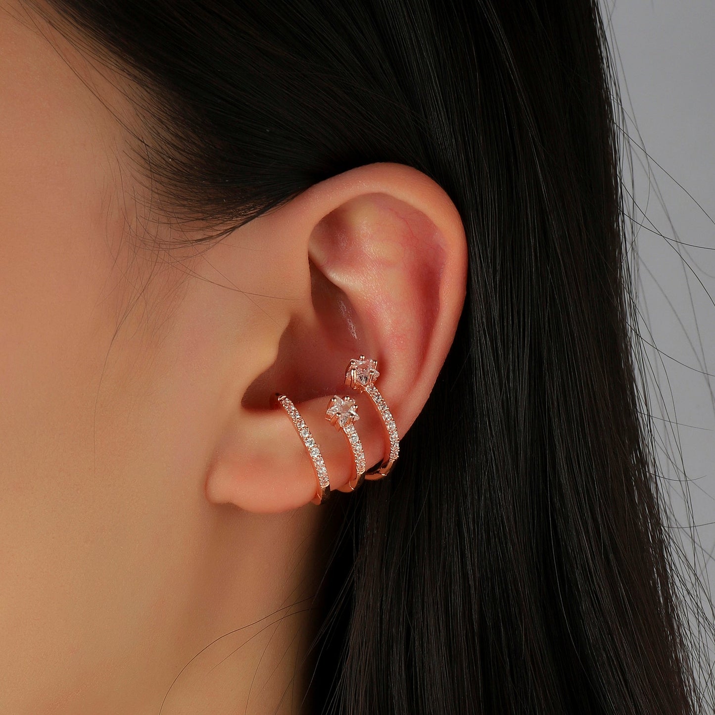 Chic Chaos Ear Cuff - Rose Gold