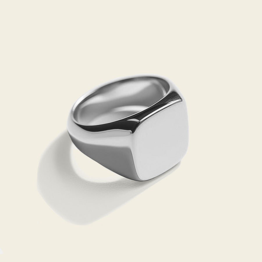 Chunky Signet Silver Ring