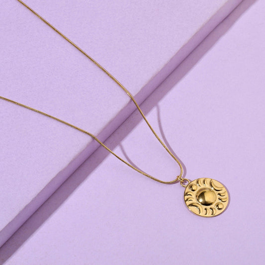 Sun Moon Gold Necklace