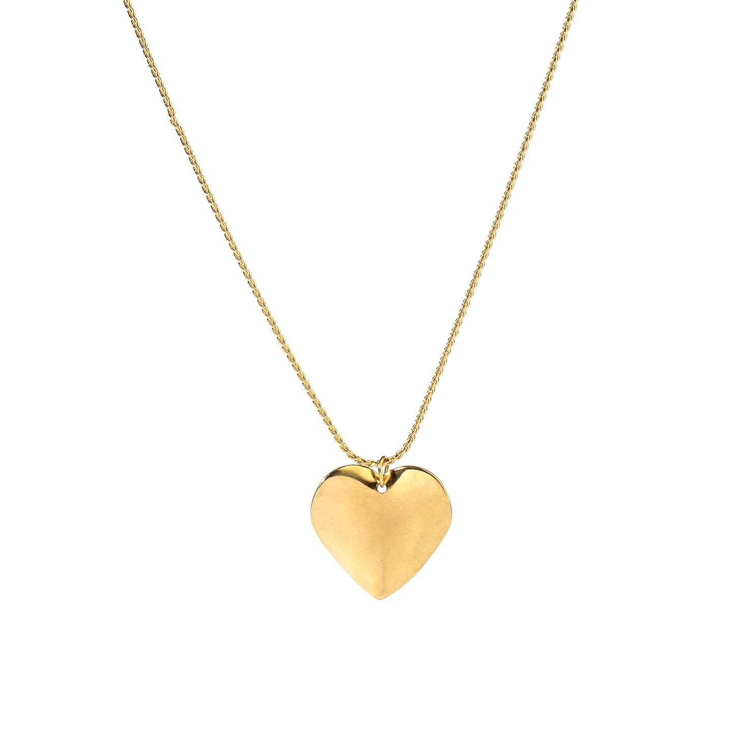 Croocked Heart Gold Necklace