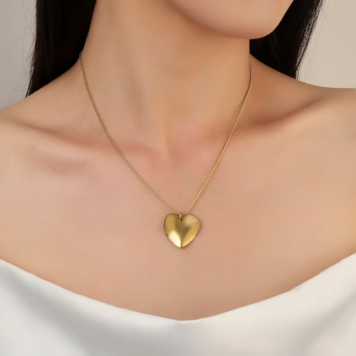 Croocked Heart Gold Necklace