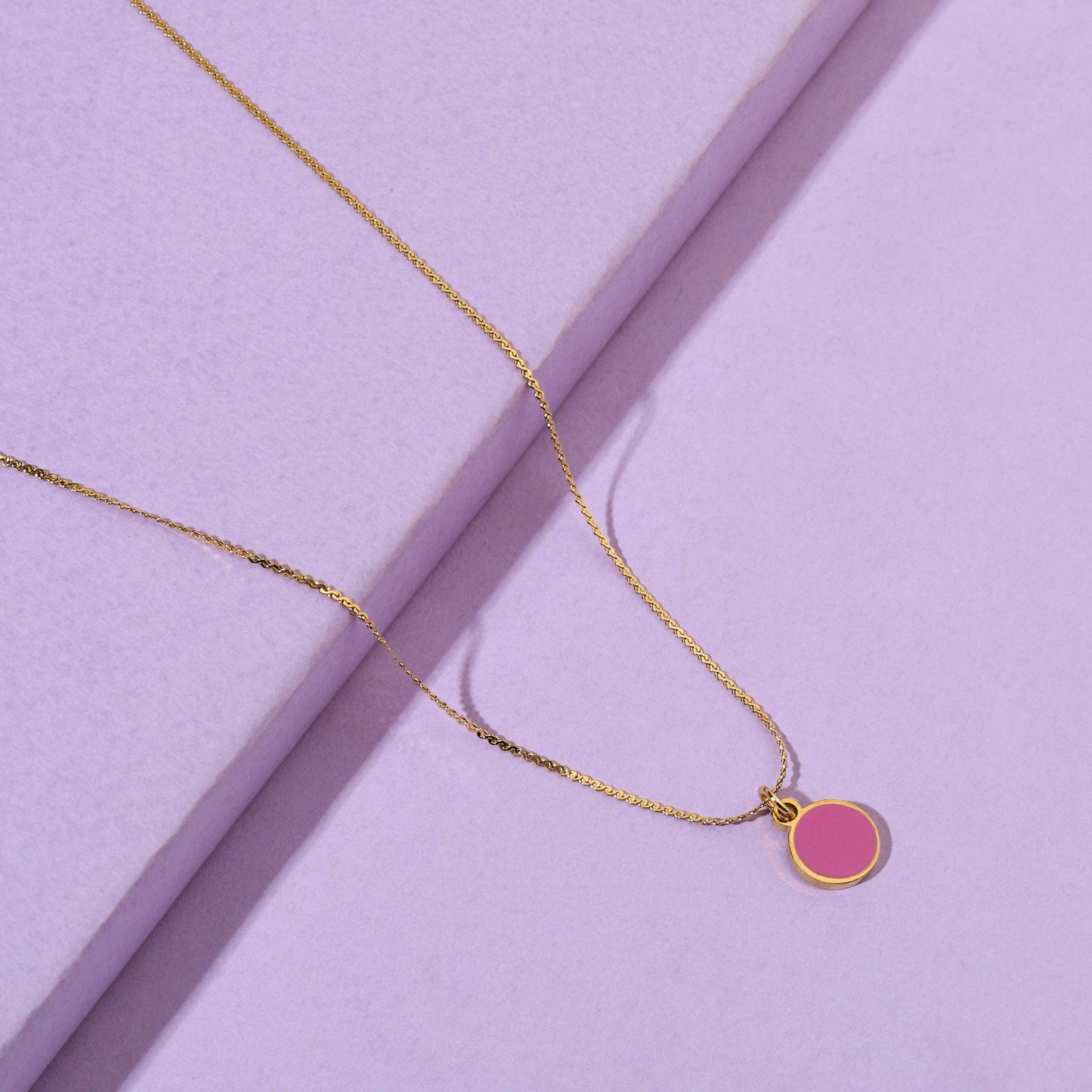 Berry Pink Gold Necklace