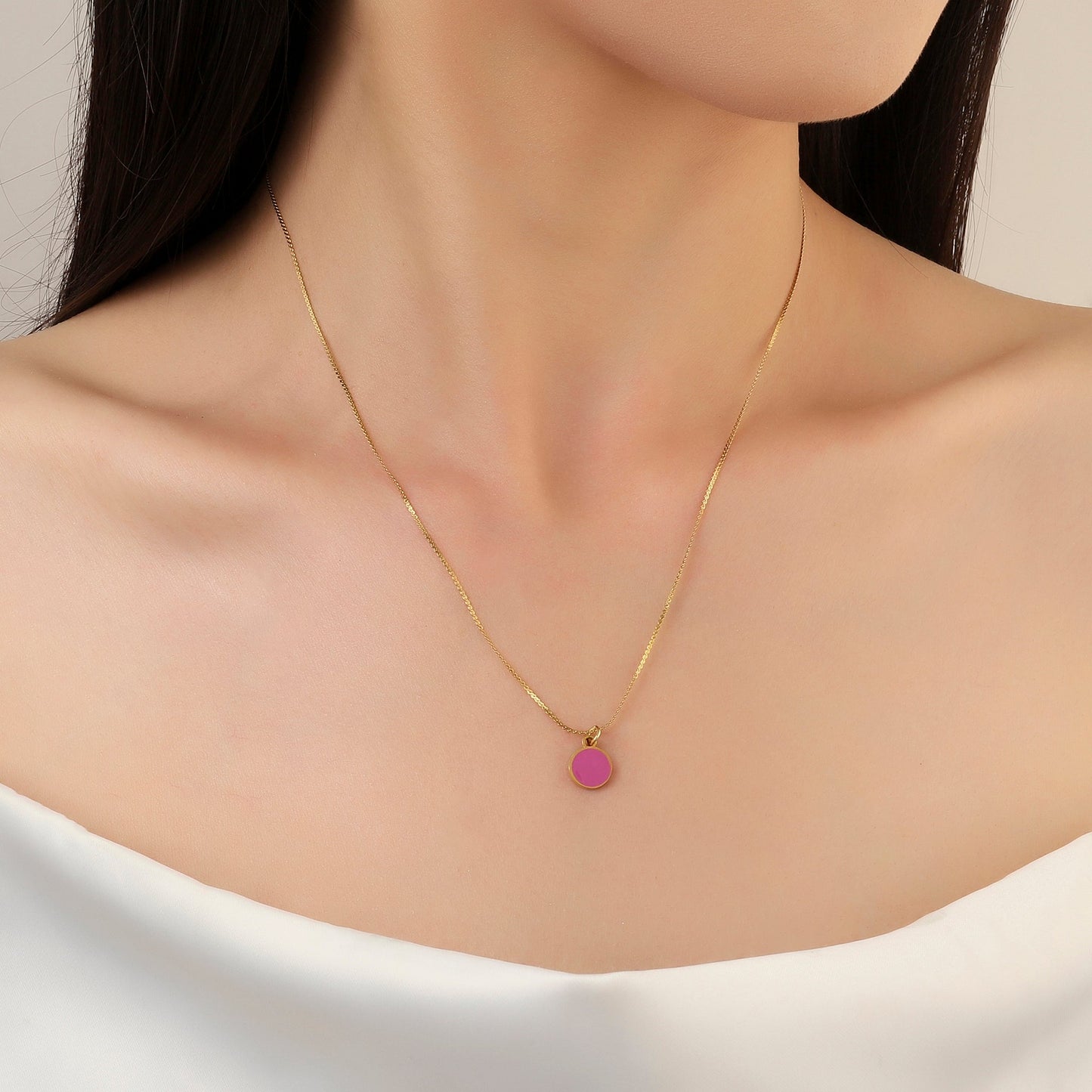 Berry Pink Gold Necklace