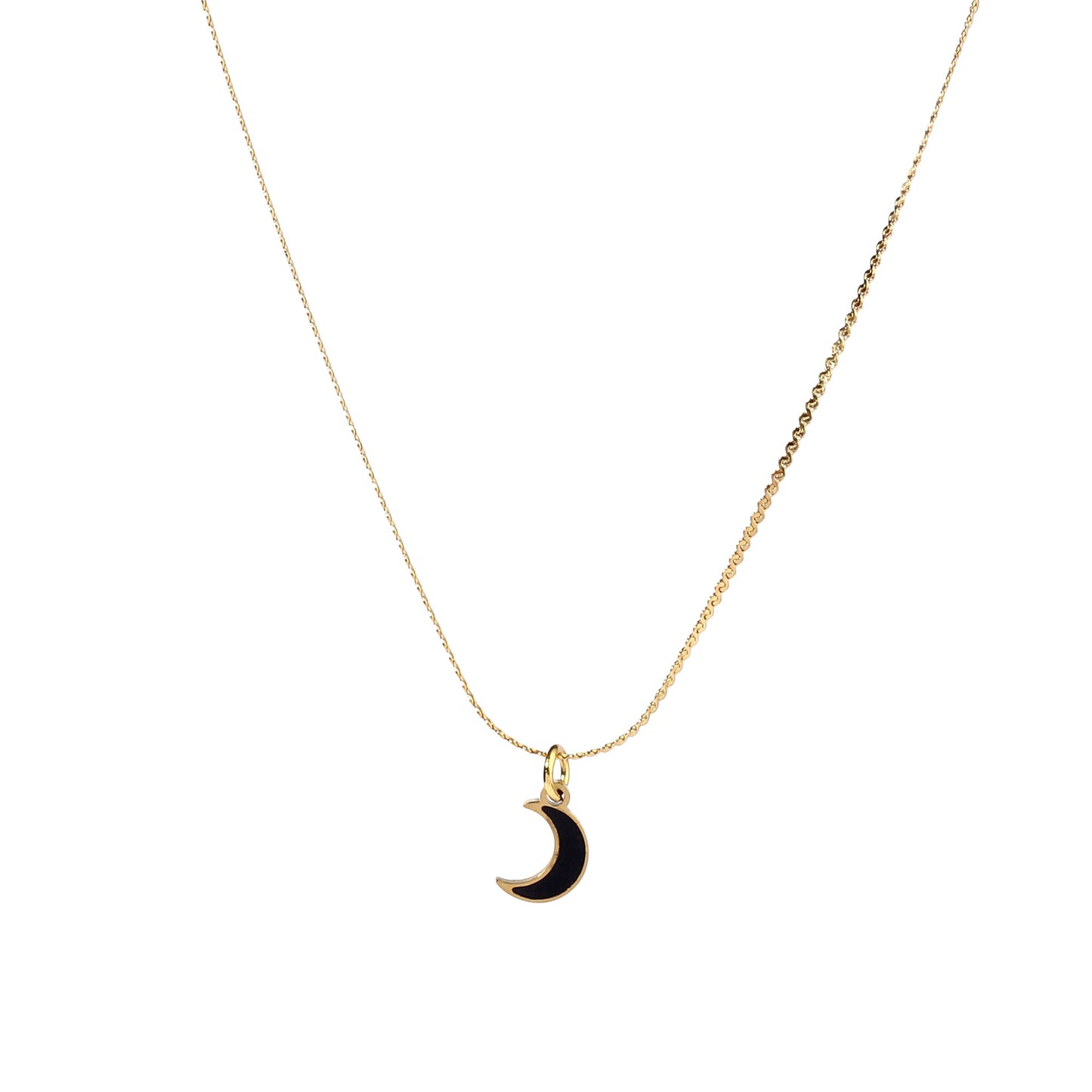 Cresent Black Moon Necklace