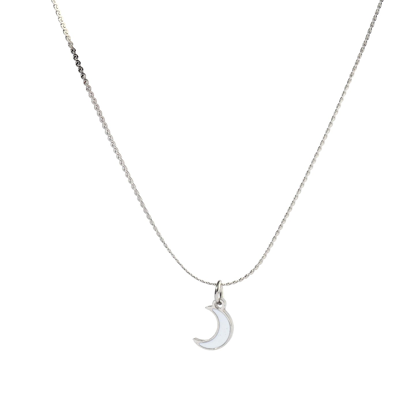 Cresent White Moon Necklace