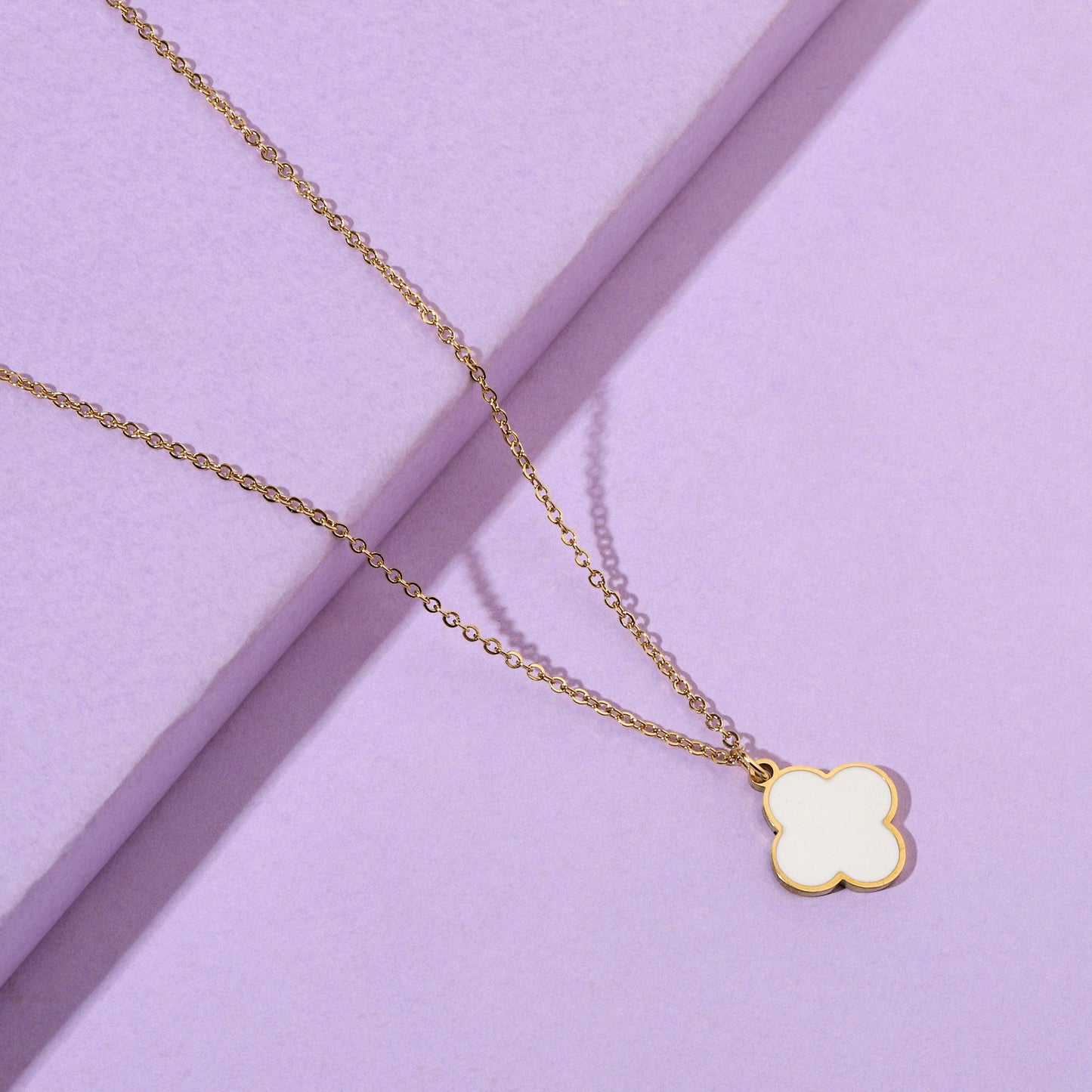 Vanilla Clover Gold Necklace